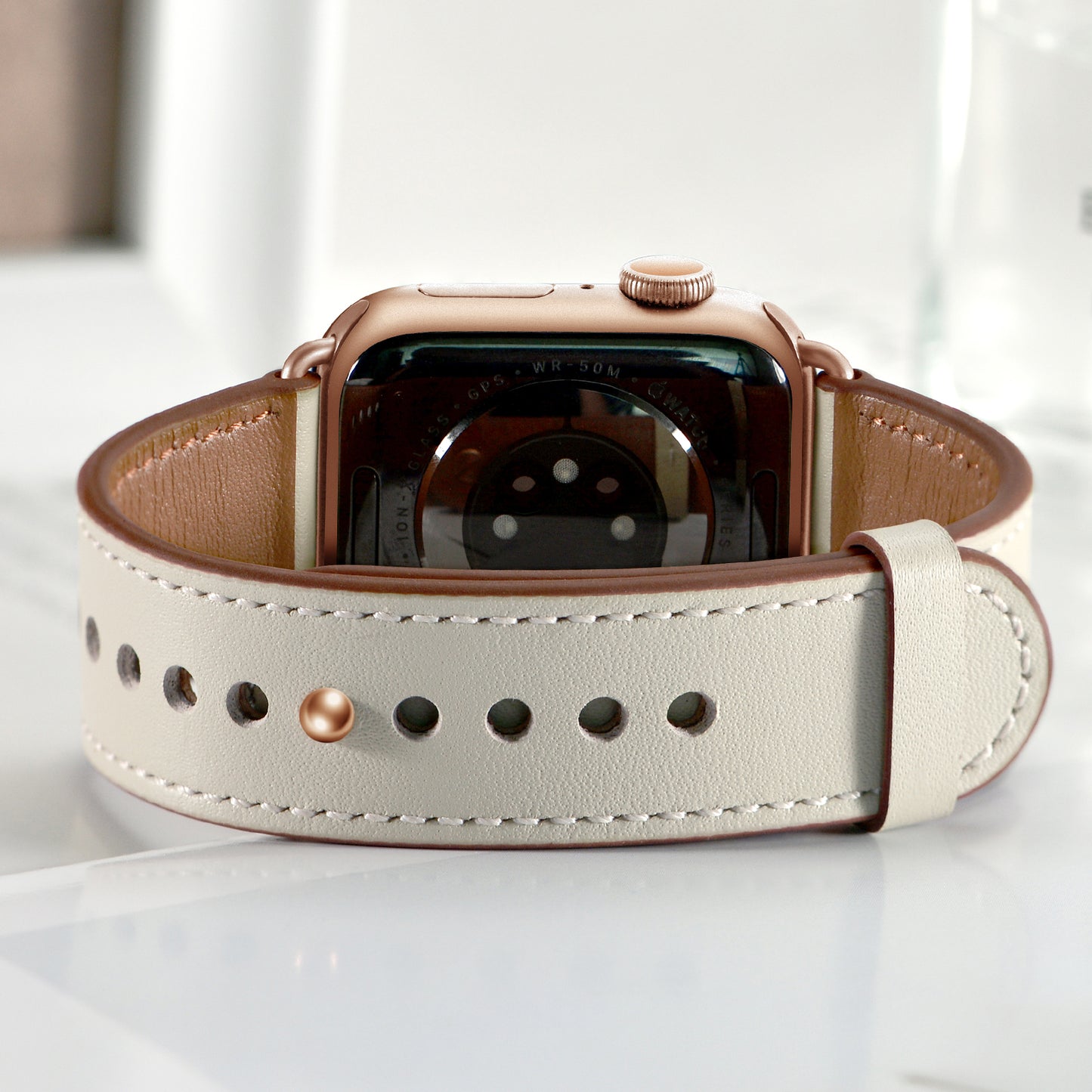 Bransoletka/Pasek do Apple Watch Charma White/Gold