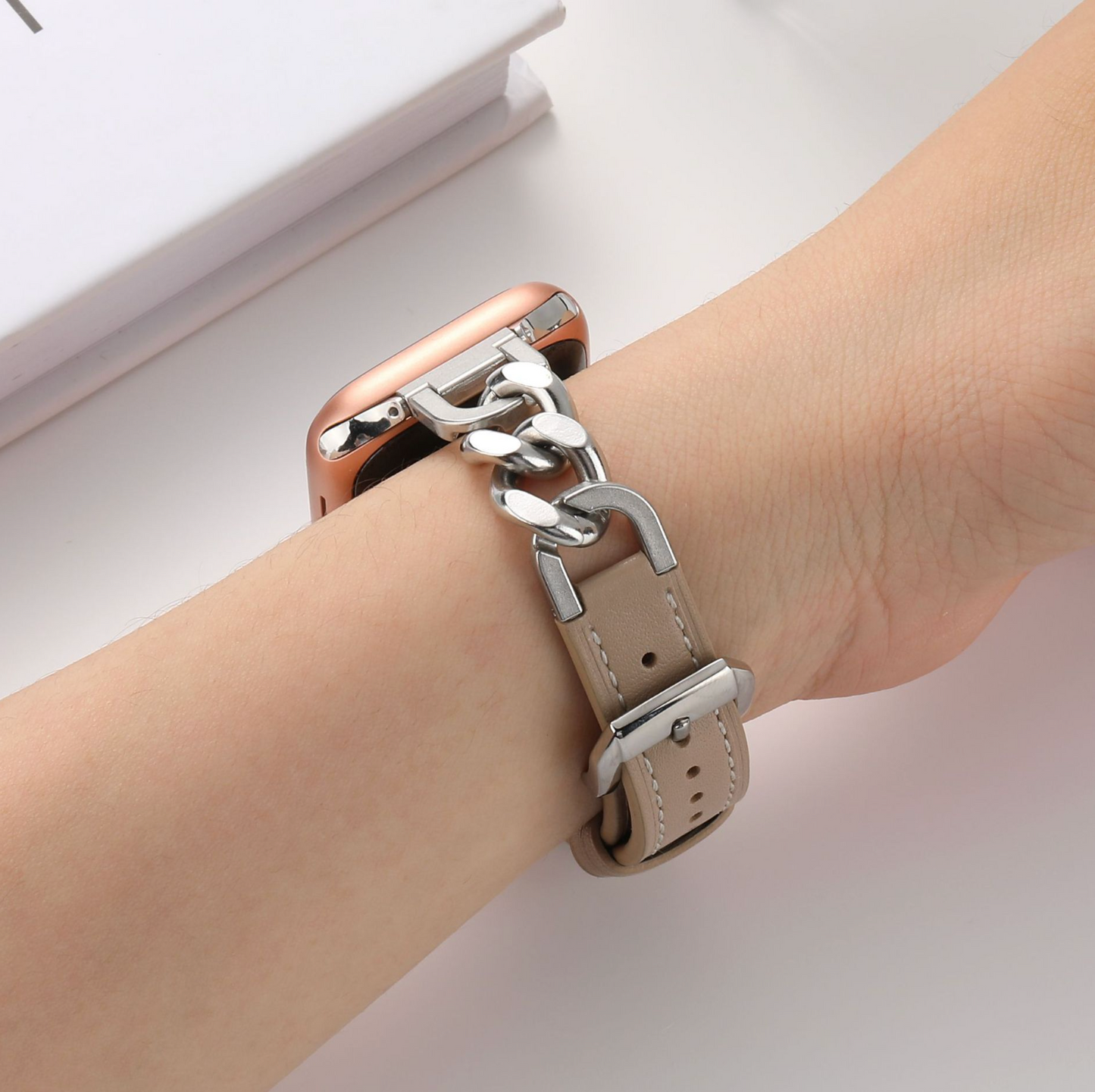 Bransoletka Fusion dla Apple Watch White/Silver