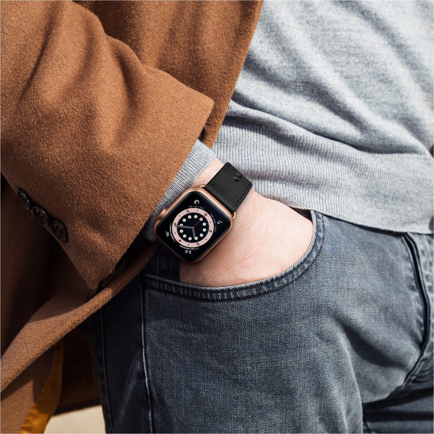 Bransoletka/Pasek do Apple Watch Charma Black/Gold