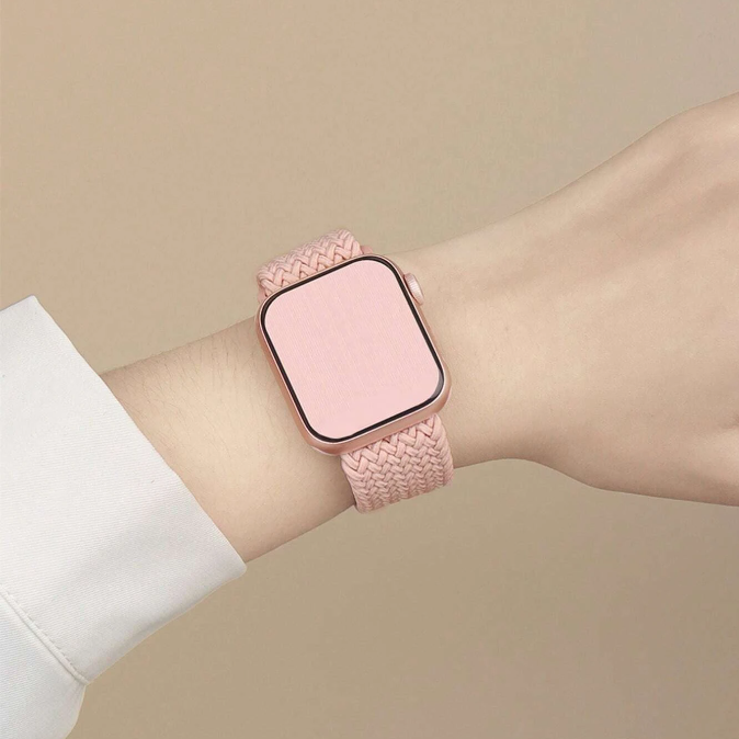 Bransoletka dla Apple Watch Nylon Delikatny Różowy
