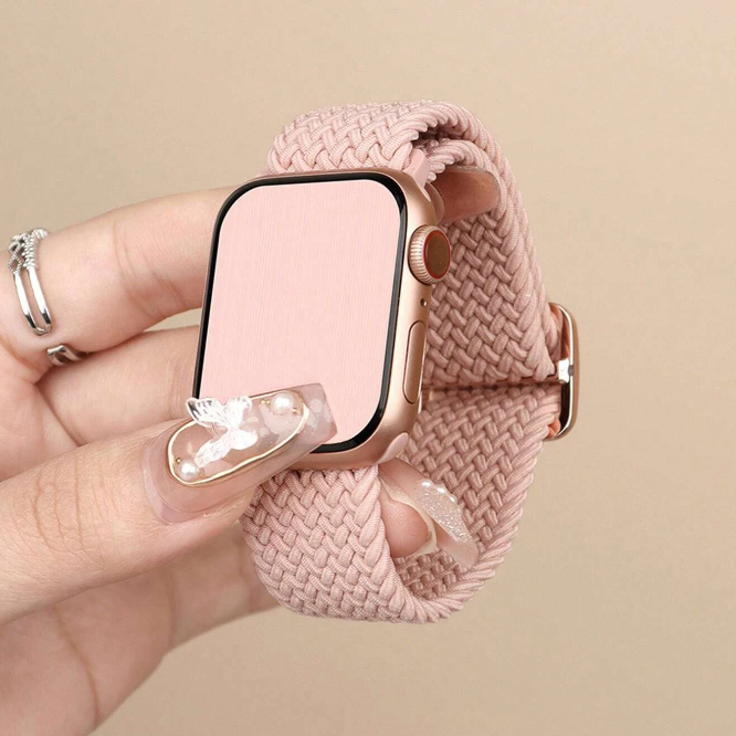 Bransoletka dla Apple Watch Nylon Delikatny Różowy