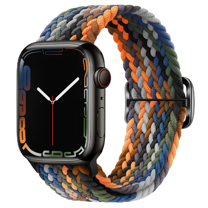 Bransoletka dla Apple Watch Nylon Pomarańczowy Kamuflaż