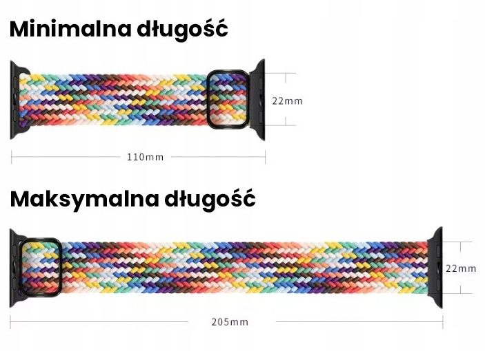 Bransoletka dla Apple Watch Nylon Delikatny Różowy