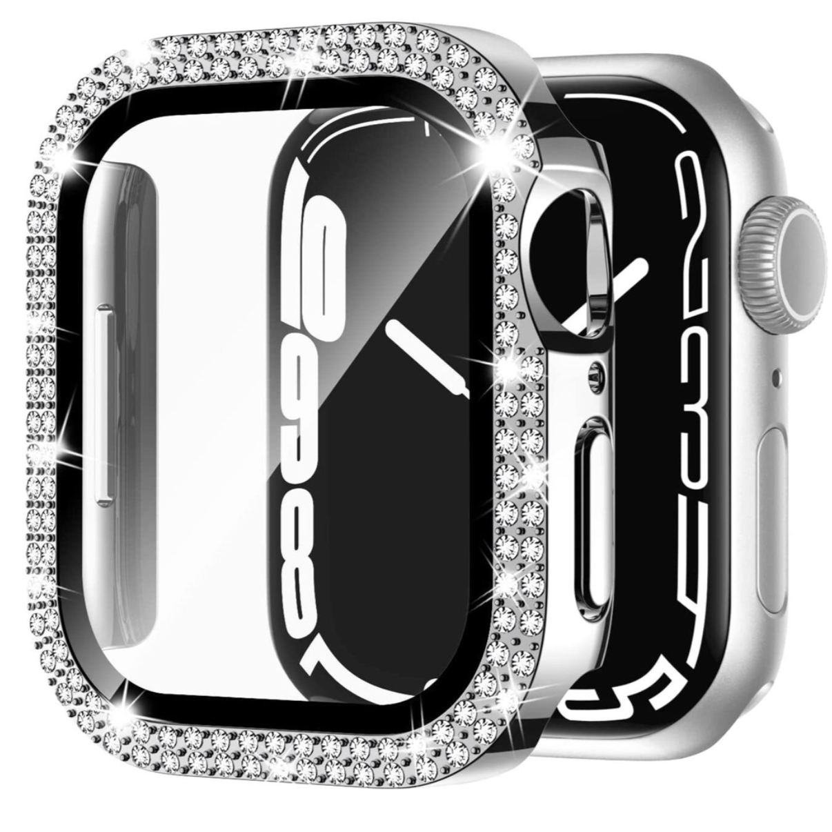 Etui z Cyrkoniami do Apple Watch Silver