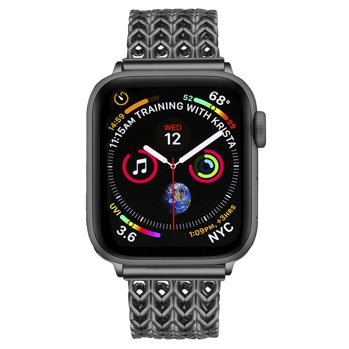 Bransoletka/Pasek do Apple Watch Metal Twist Black - Foxyband