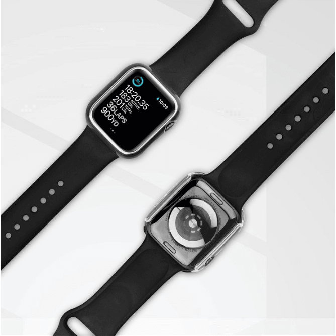 Case + Szkło Hartowane do Apple Watch Czarny / Srebrny - Foxyband