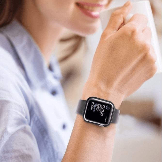 Case + Szkło Hartowane do Apple Watch Czarny / Srebrny - Foxyband