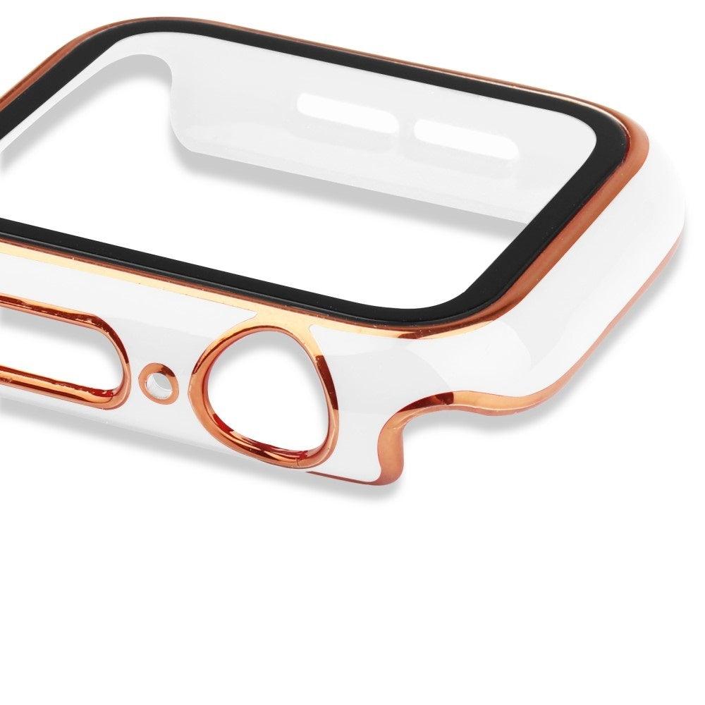 Case + Szkło Hartowane do Apple Watch Białe / Złote - Foxyband