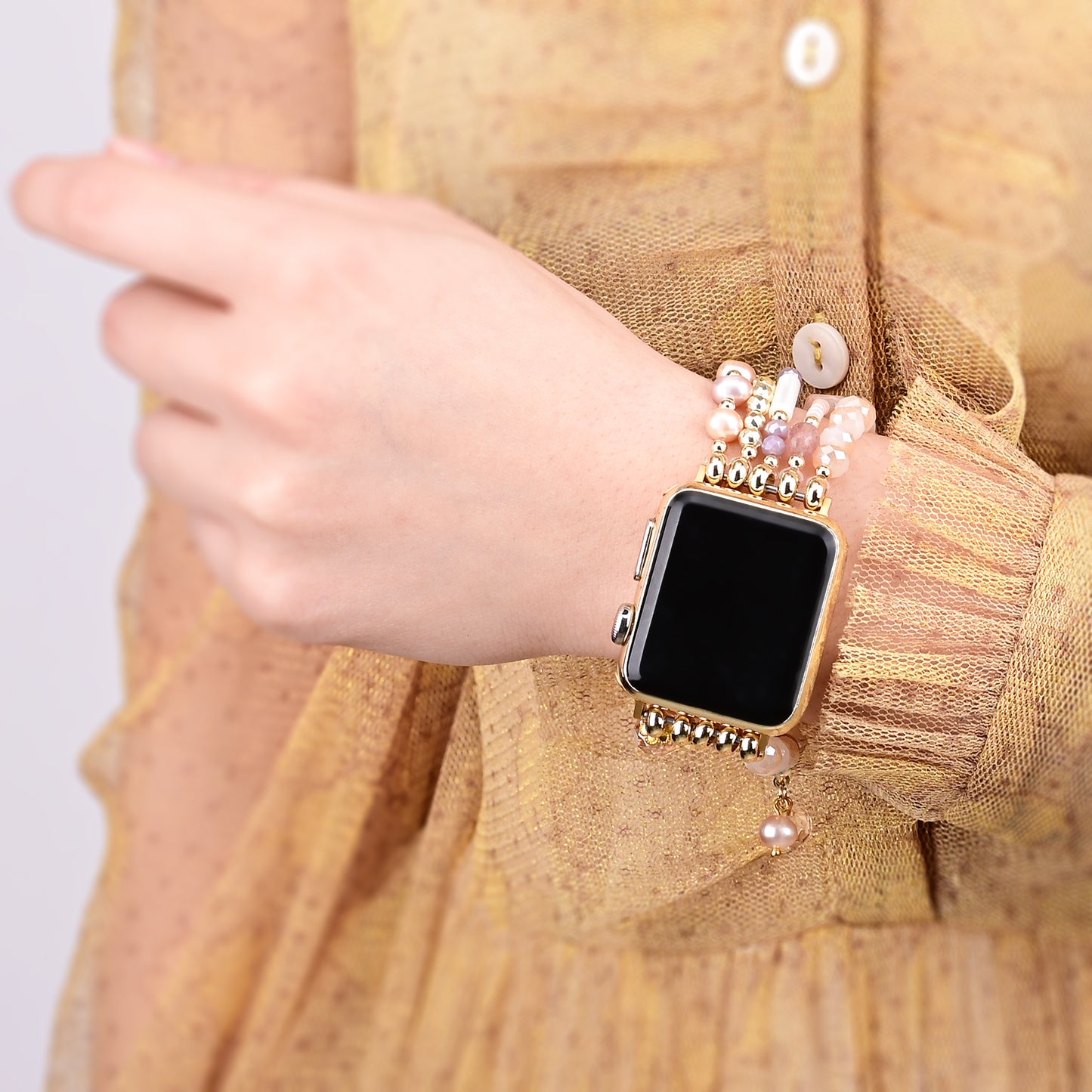 Bransoletka dla Apple Watch Pearly Rosette