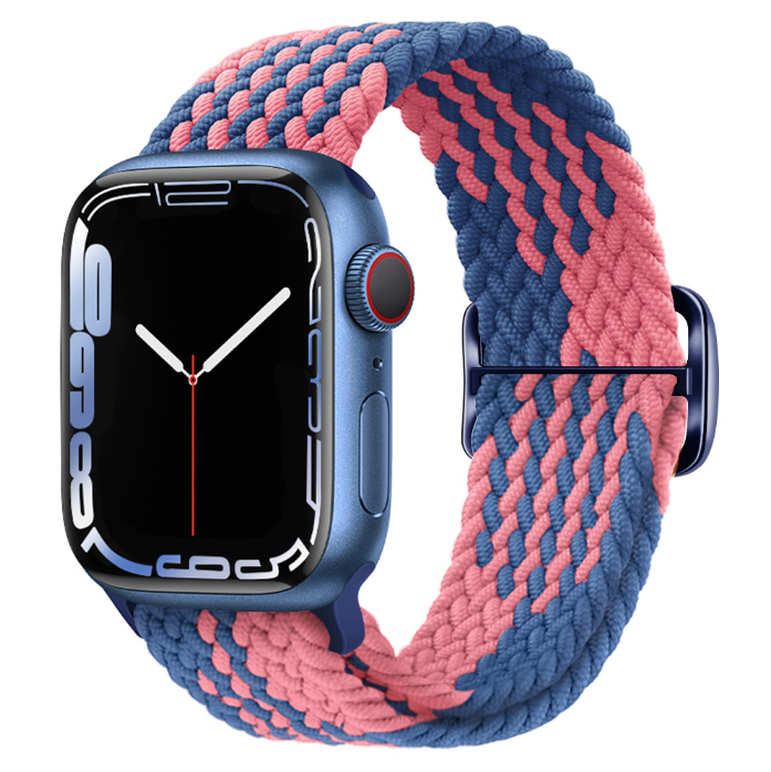 Bransoletka dla Apple Watch Nylon Niebieski Róż