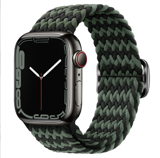 Pasek dla Apple Watch Nylon Czarno-Zielony