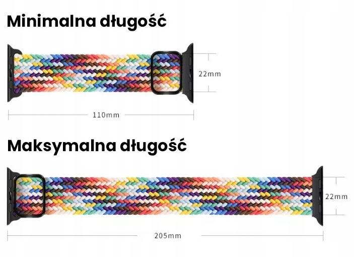 Bransoletka dla Apple Watch Nylon Czarny