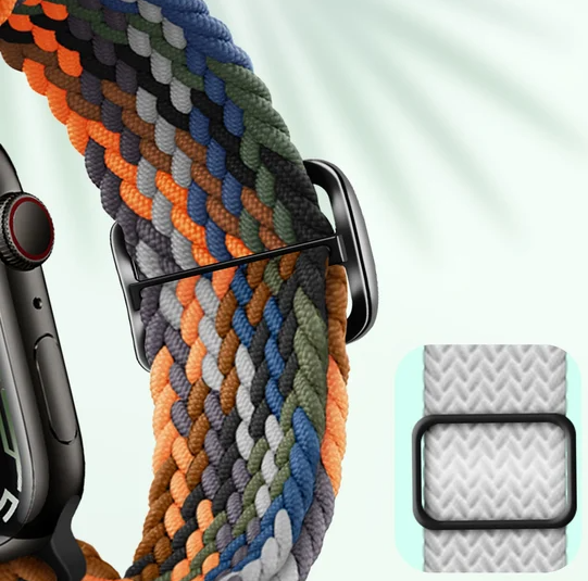Bransoletka dla Apple Watch Nylon Pomarańczowy Kamuflaż