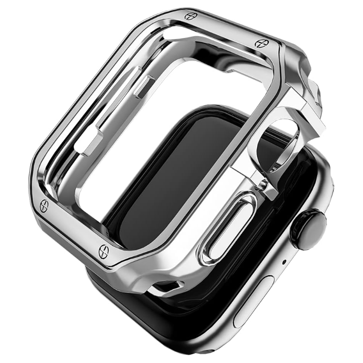 Case PVC do Apple Watch Srebrny - Foxyband