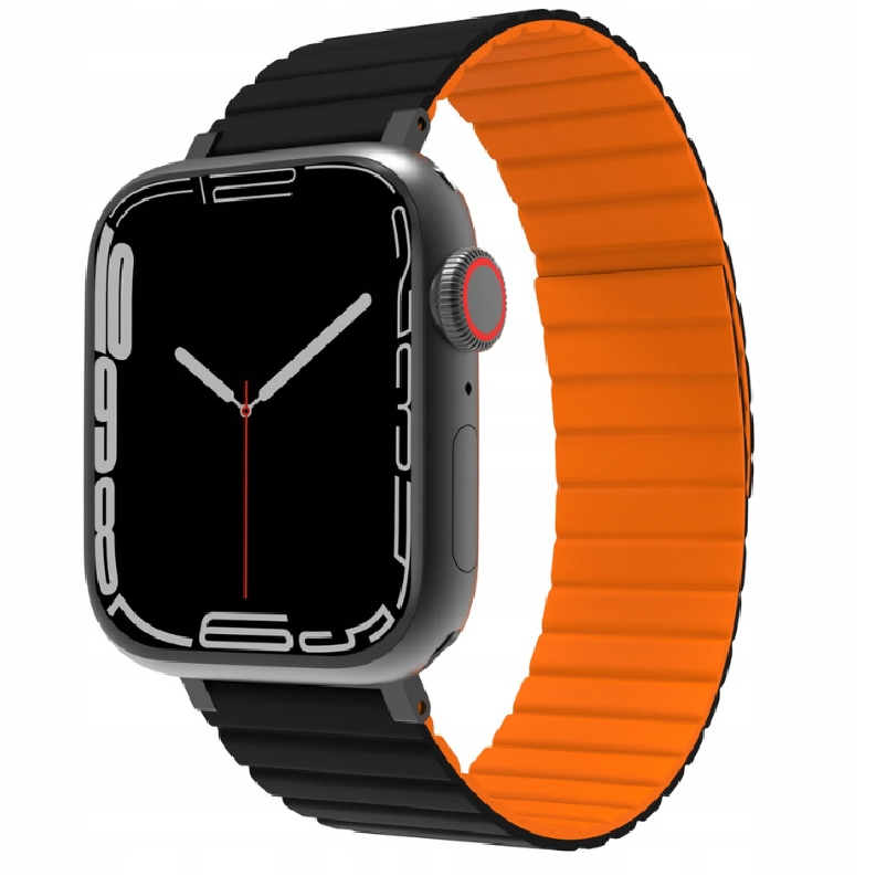 Bransoletka do Apple Watch Terra Black-Orange - Foxyband