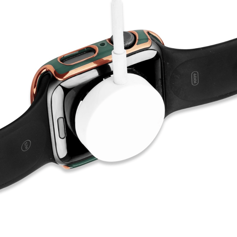 Case + Szkło Hartowane do Apple Watch Zielone / Złote - Foxyband