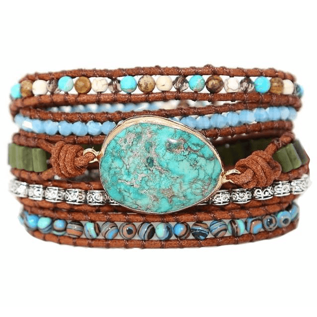 Bransoletka Wrap Turkus/Jaspis - Foxyband