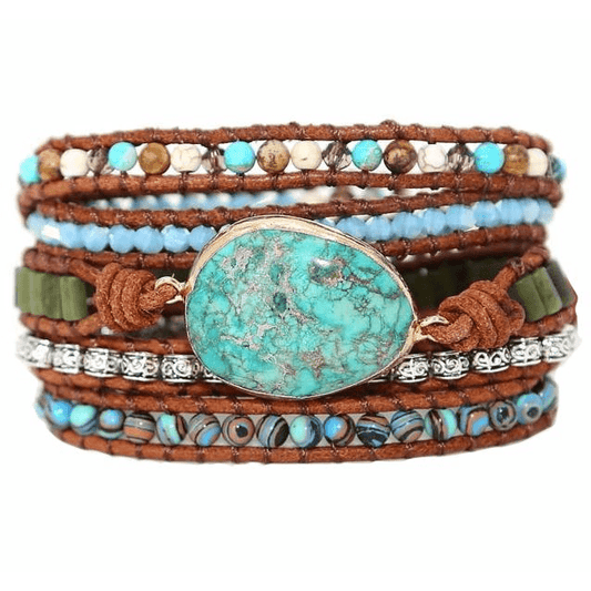 Bransoletka Wrap Turkus/Jaspis - Foxyband