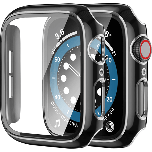 Case + Szkło Hartowane do Apple Watch Czarny / Srebrny - Foxyband