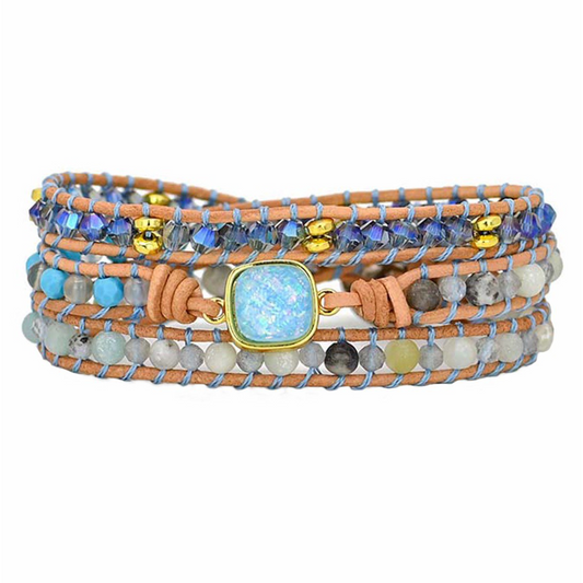 Bransoletka Wrap Opal Naturalny